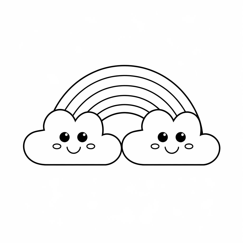 gökkuşağı resmi boyama sayfası