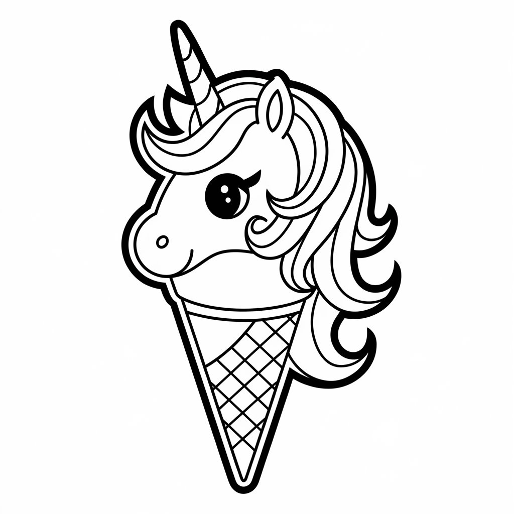 dondurma boyama sayfası basit