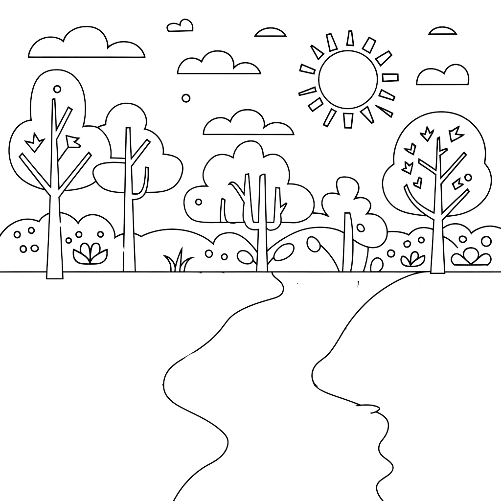 ilkbahar ağaç boyama