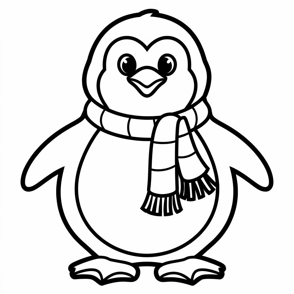 kış manzara boyama sayfaları