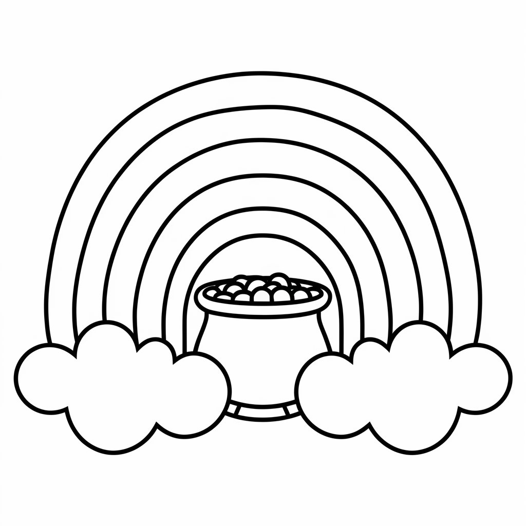 gökkuşağı bulut boyama