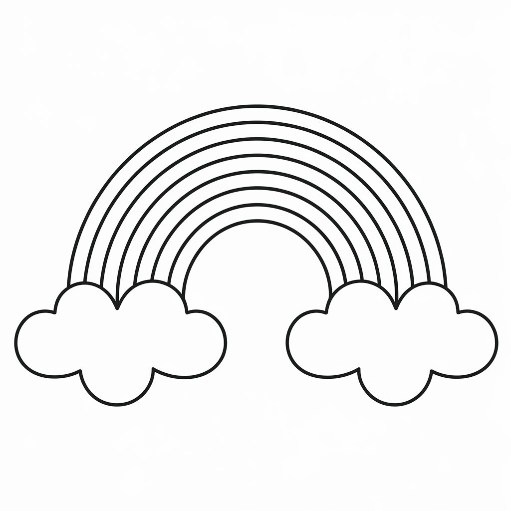 gökkuşağı boyama okul öncesi