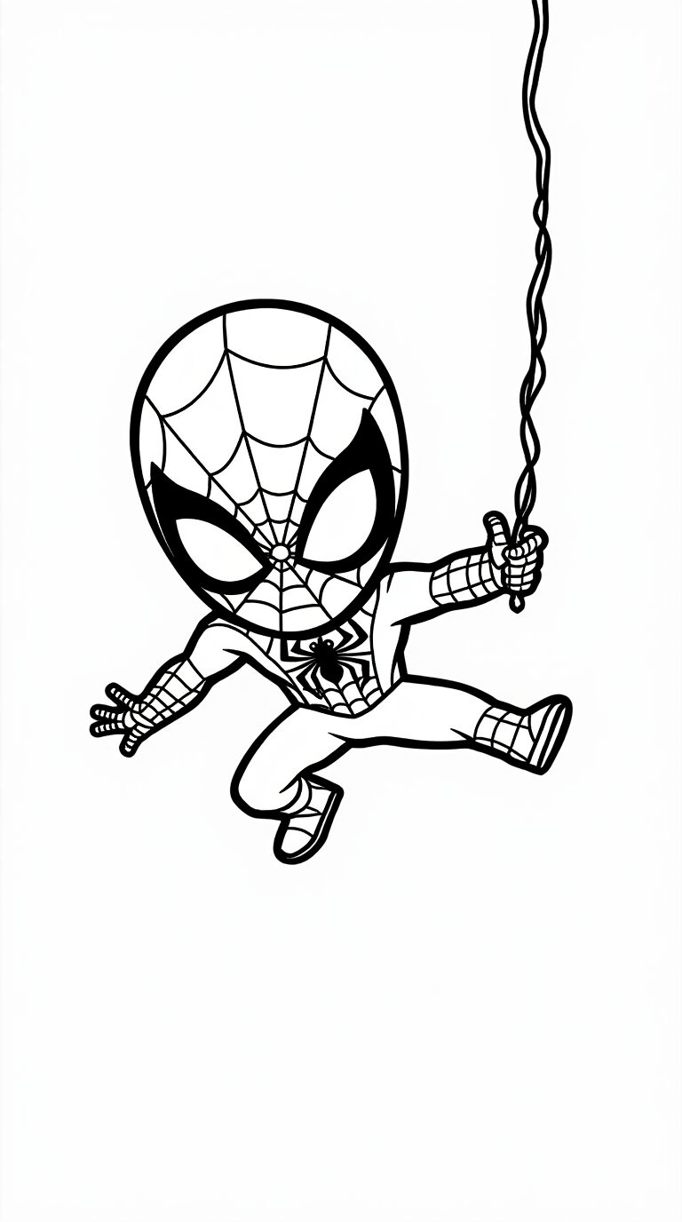 örümcek adam boyama sayfası basit pdf