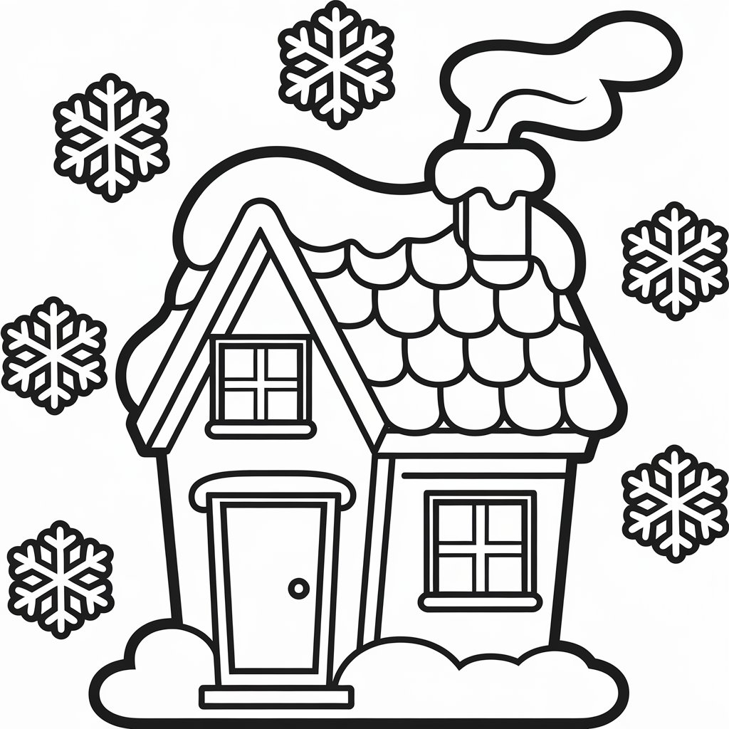 kış manzara boyama