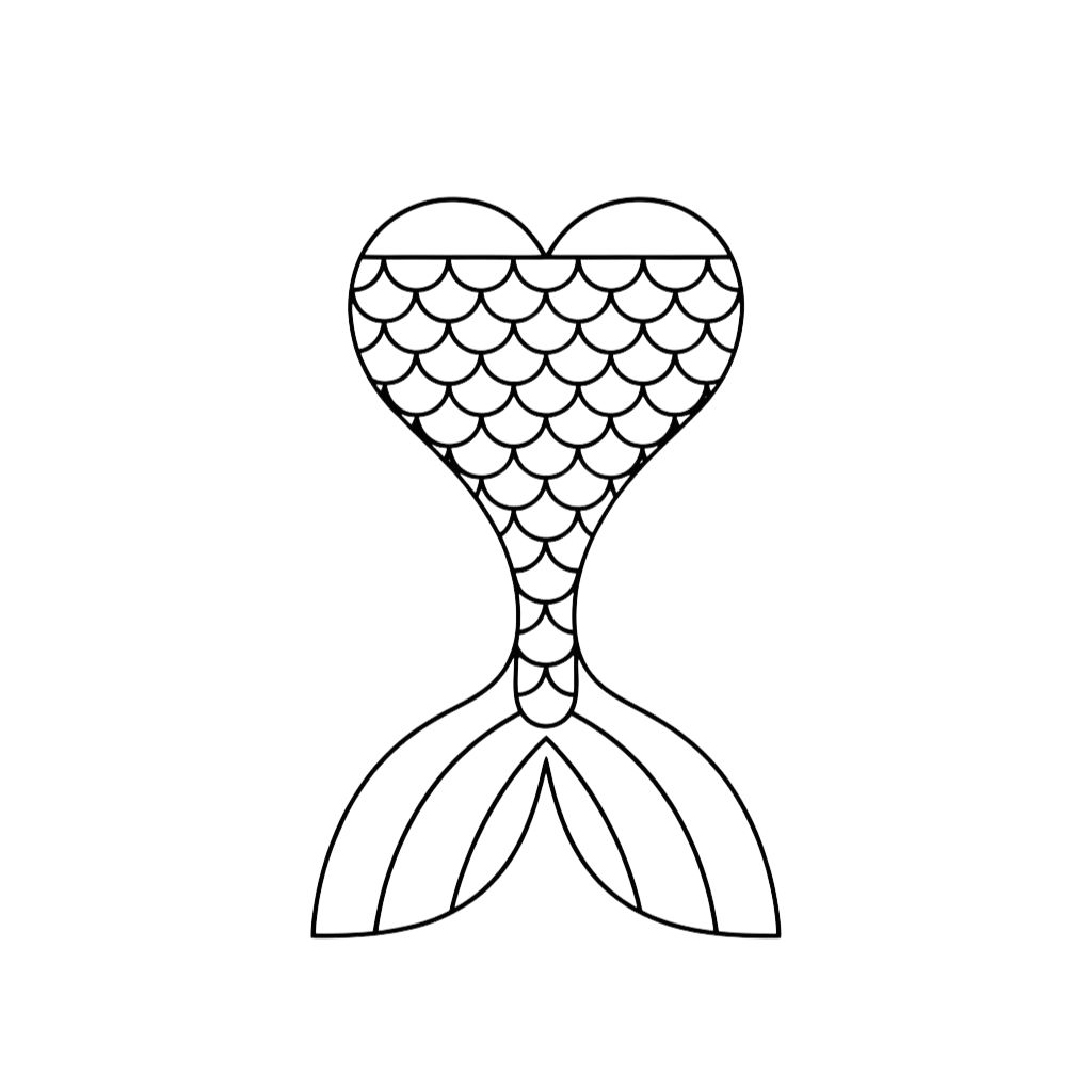 balık kuyruğu boyama sayfası