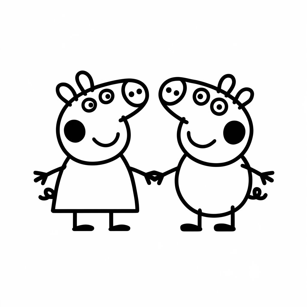 peppa pig çizim boyama sayfası