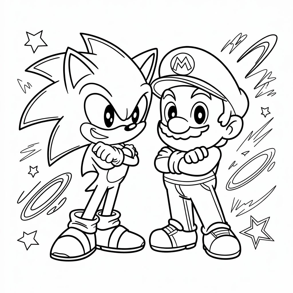 sonic ve arkadaşları boyama