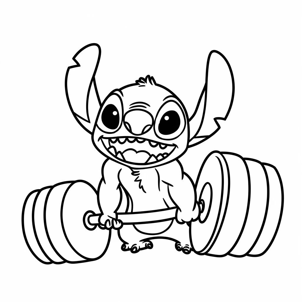 Stitch renkli boyama sayfası