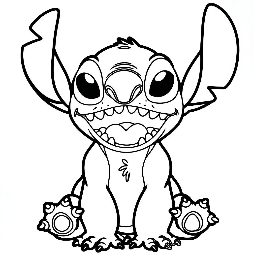 Stitch çizimi çocuklar için