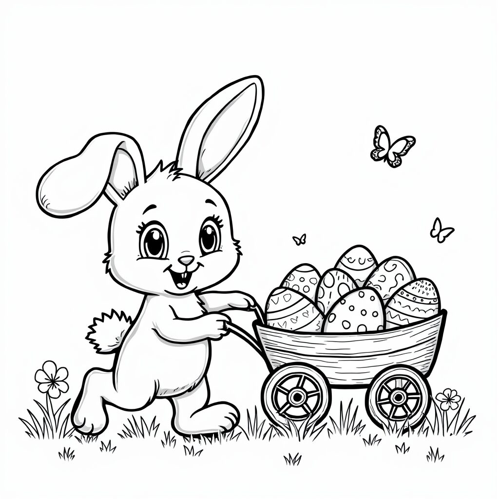 neşeli paskalya boyama sayfası