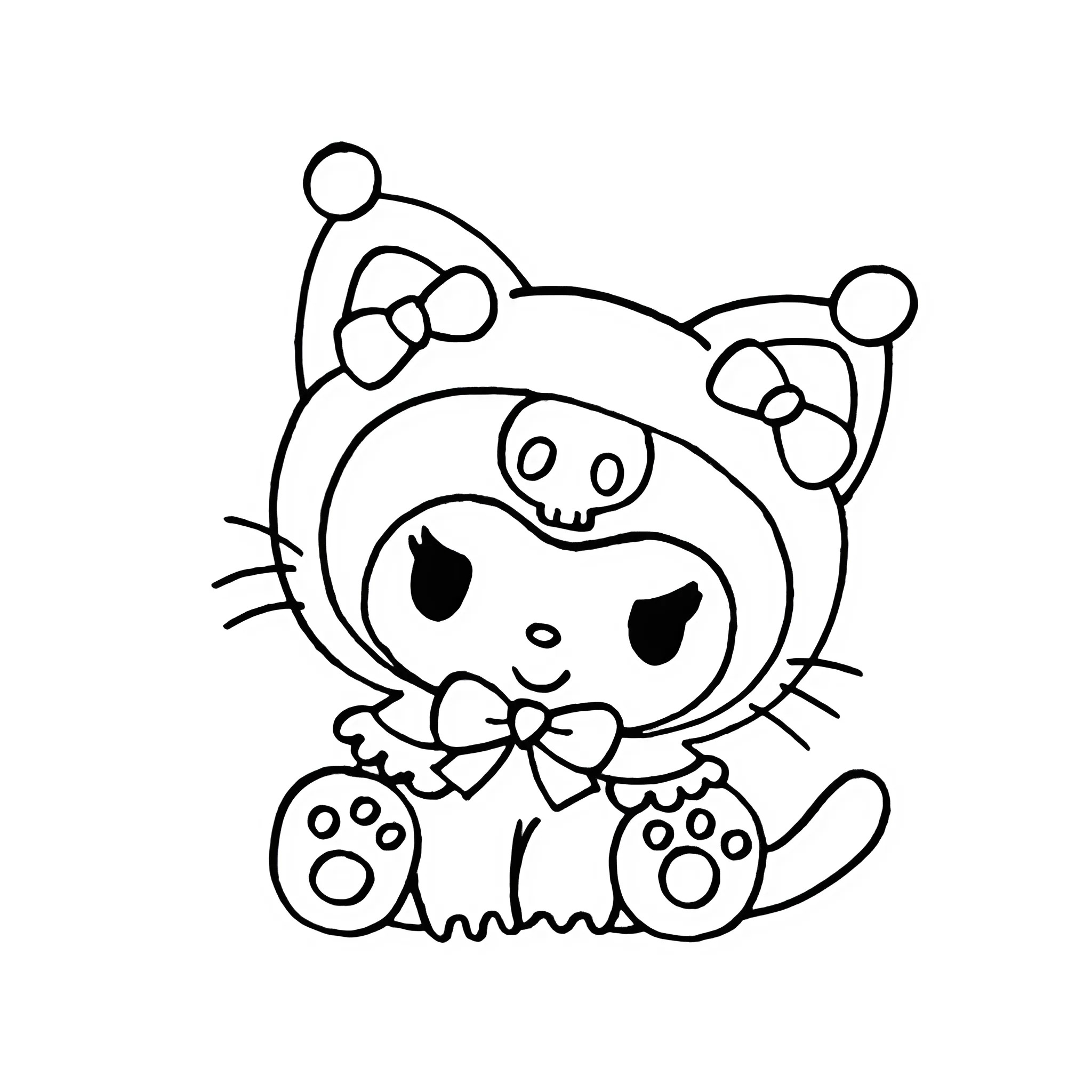 kuromi çizgi film boyama