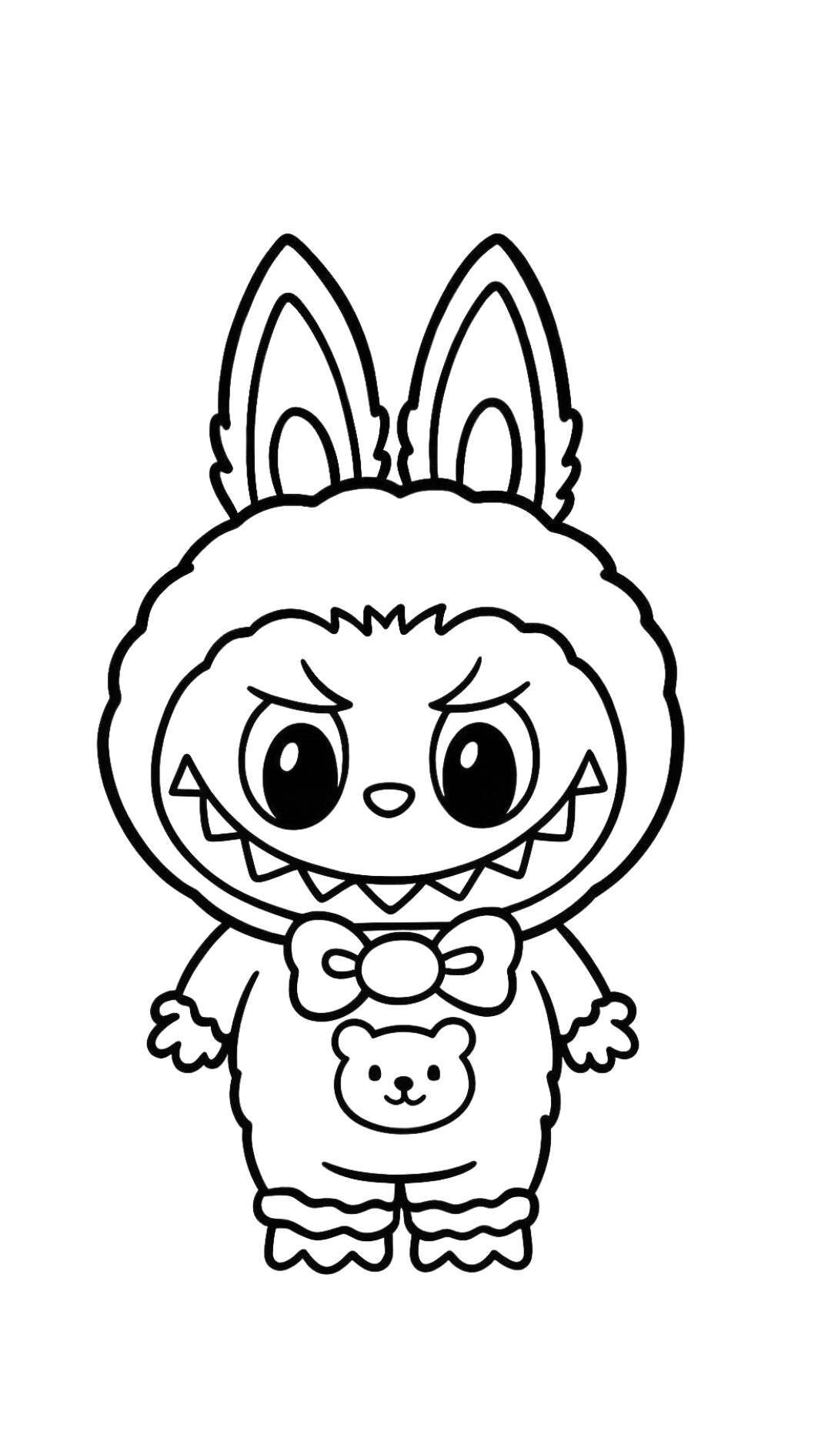 Labubu boyama kitabı çocuklar için