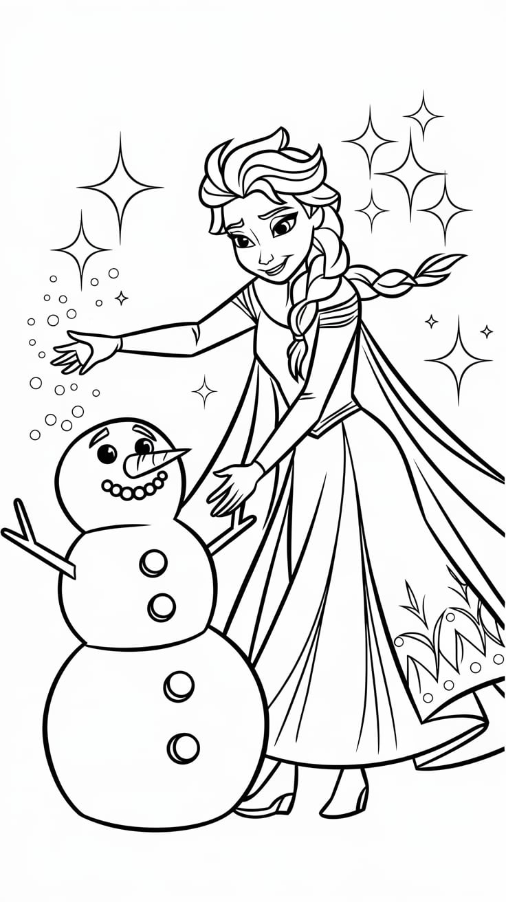 di sney frozen elsa colori ng pages boyama