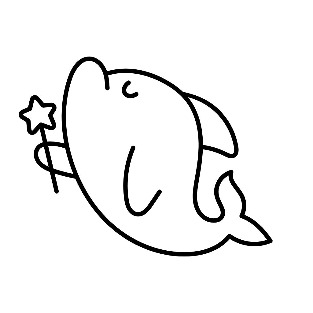 yunus balığı resmi boyama basit