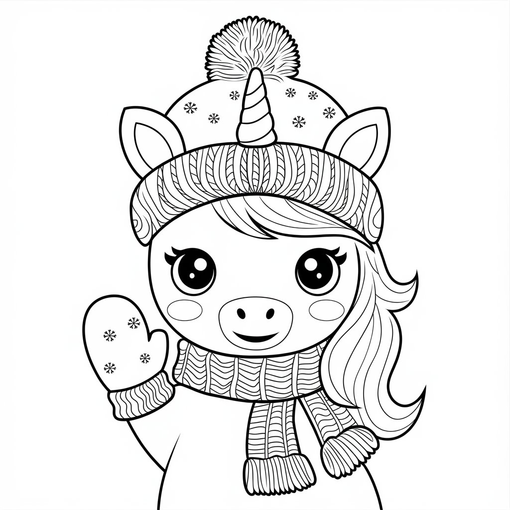 Okul Öncesi Unicorn Boyama Sayfası