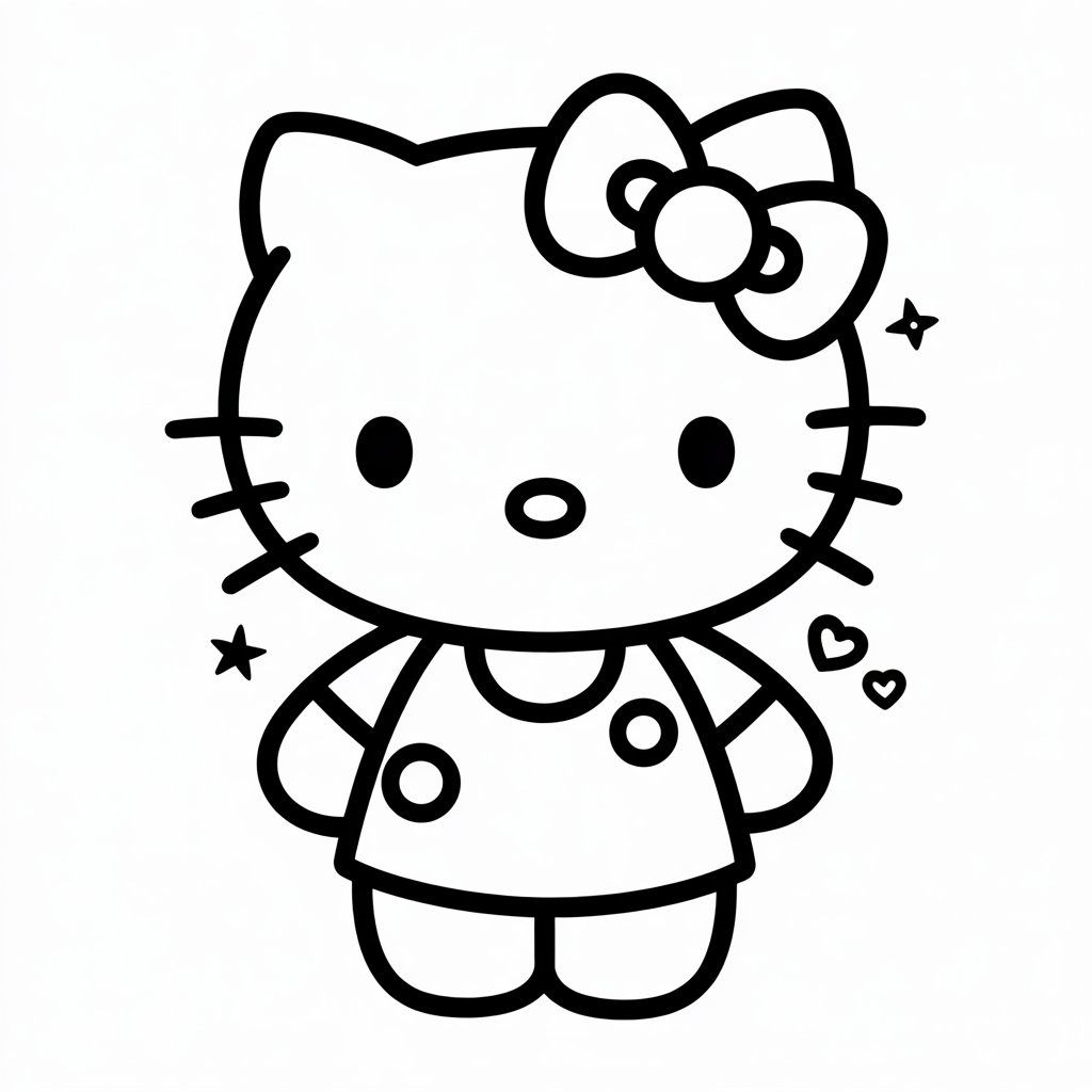 hello kitty resmi boyama