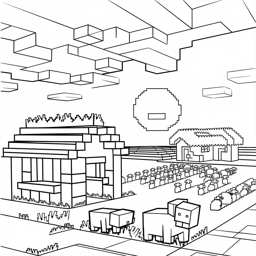 minecraft boyama kağıdı