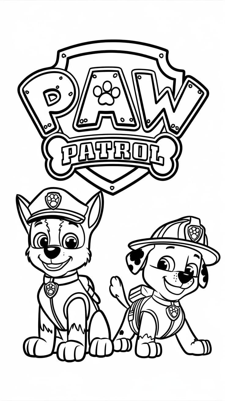 rubble paw patrol boyama
