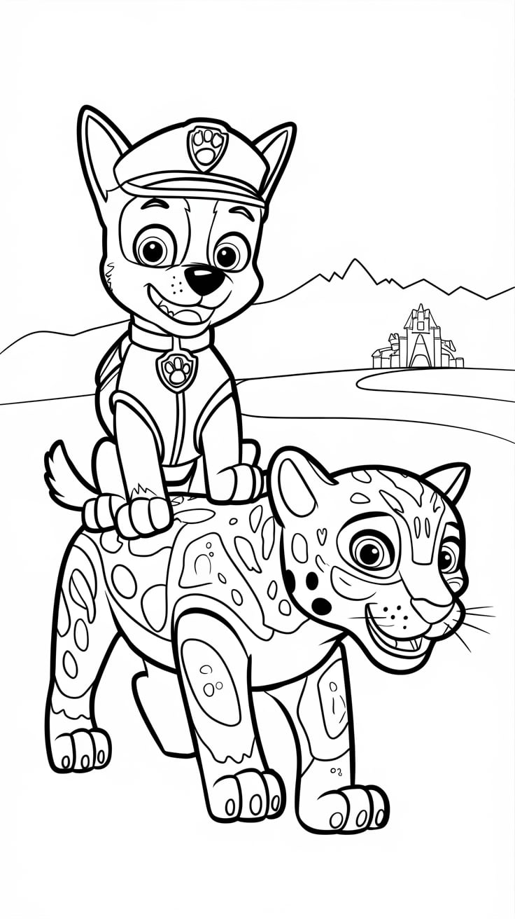 paw patrol renkli boyama