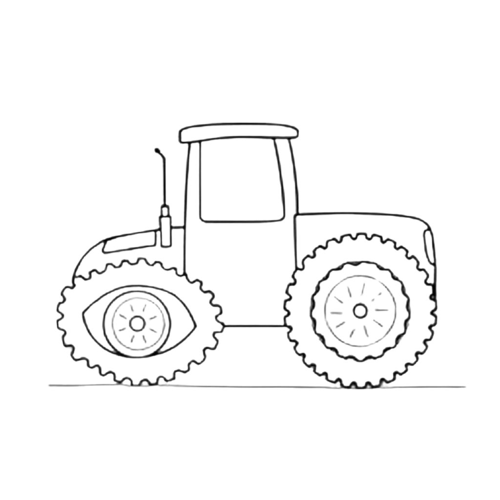 Traktör boyama sayfası