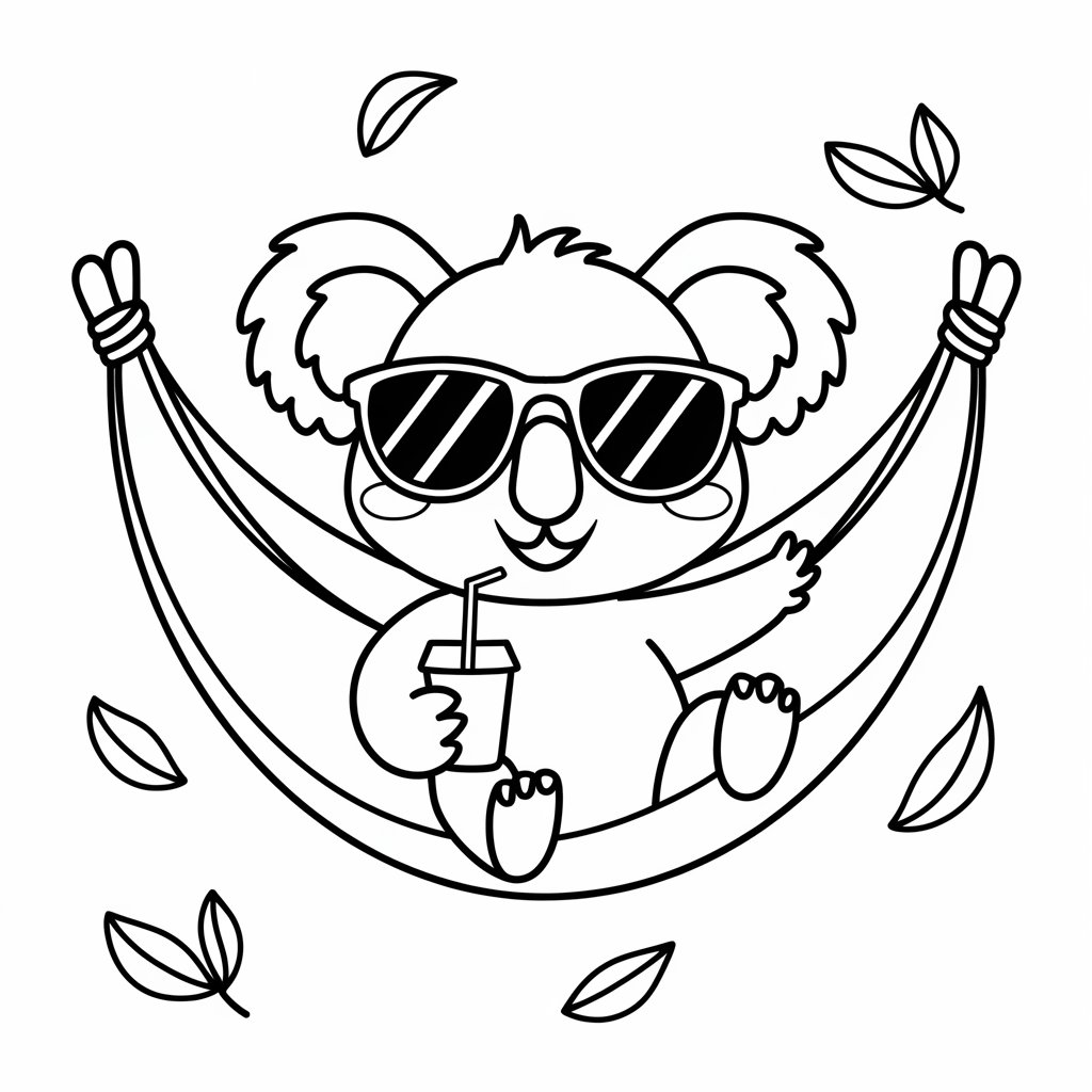 clipart koala boyama