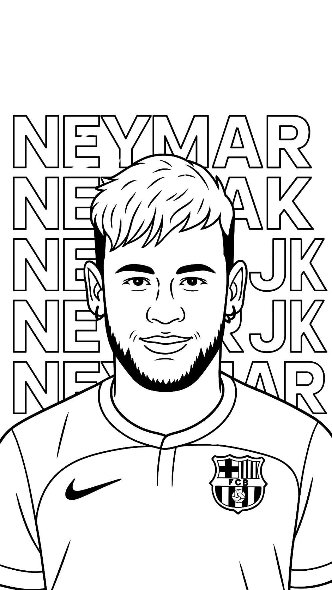 neymar karakalem çizim