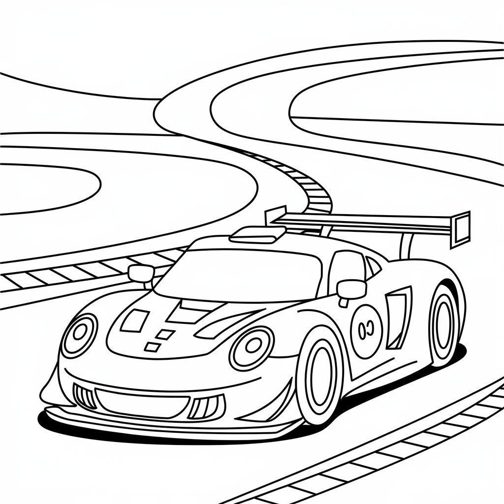 boyama yarış arabası resmi
