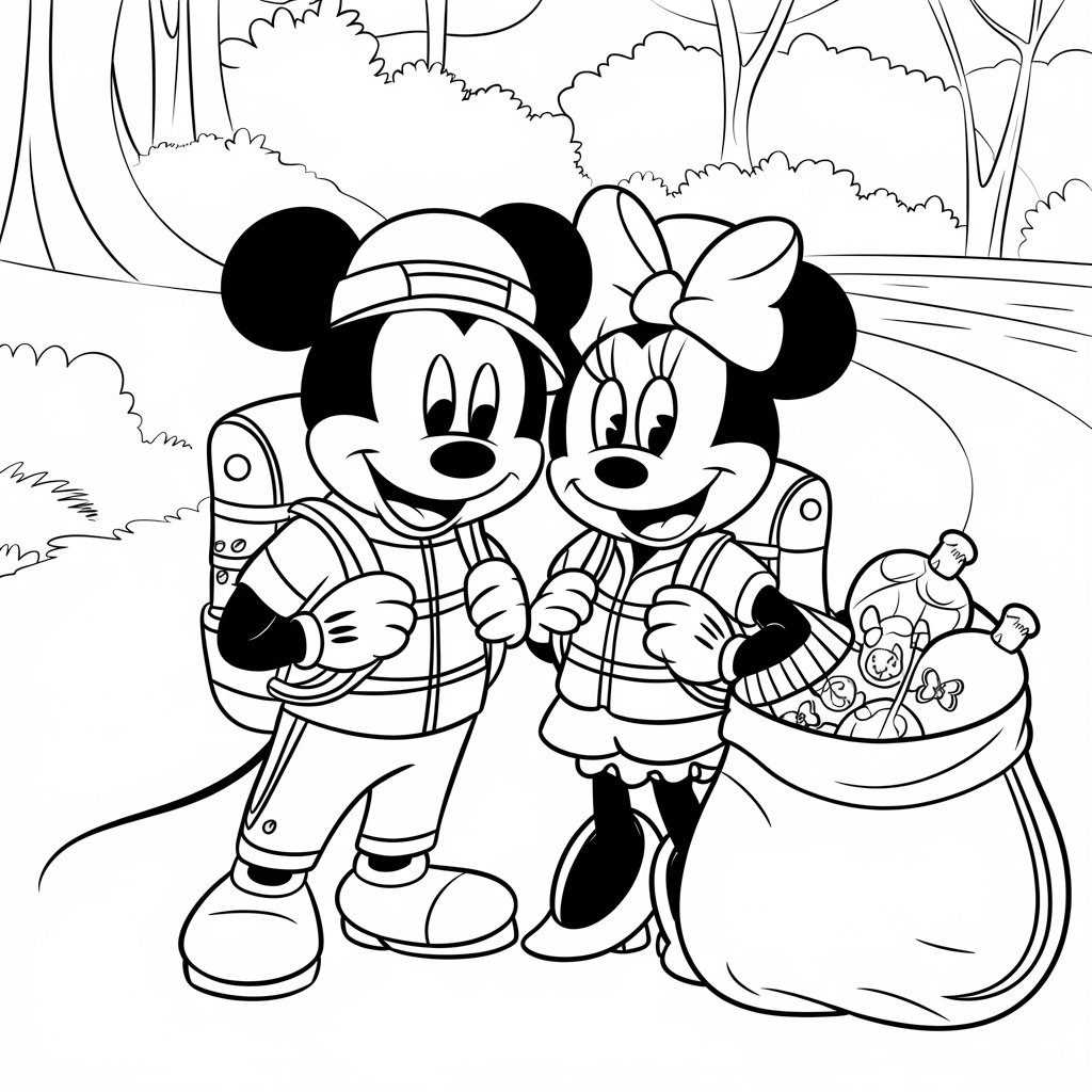 mickey mouse ve minnie mouse boyama