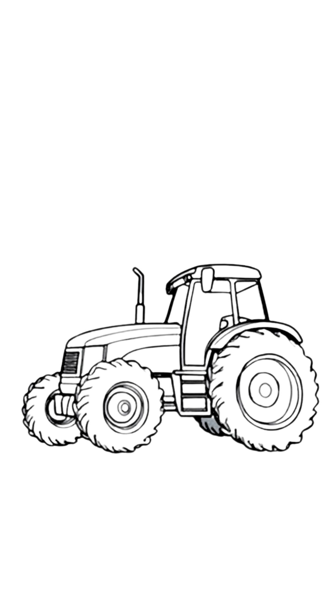 Traktör çizim boyama sayfası