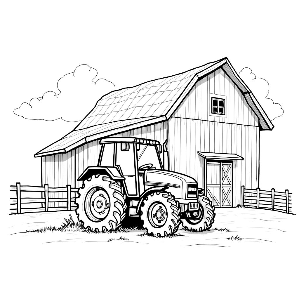 Traktör çizim sayfası