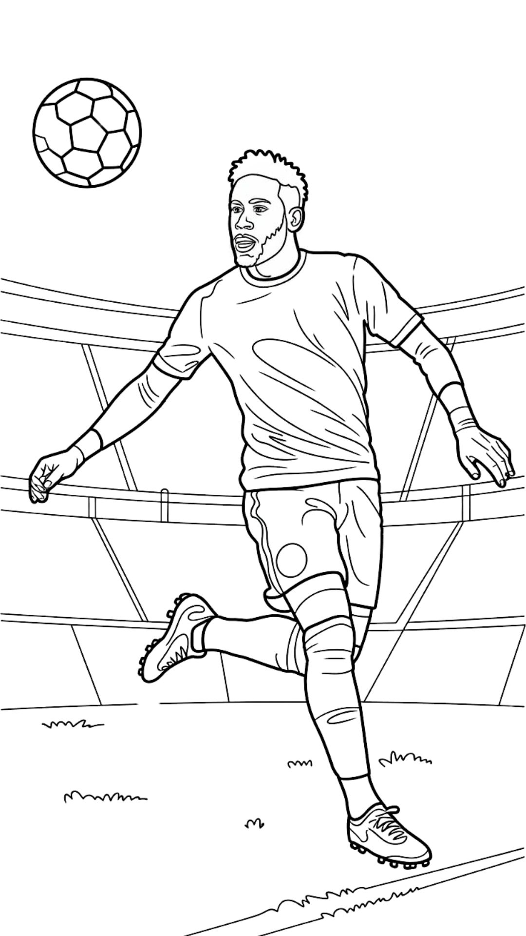 neymar çizgi karakter boyama