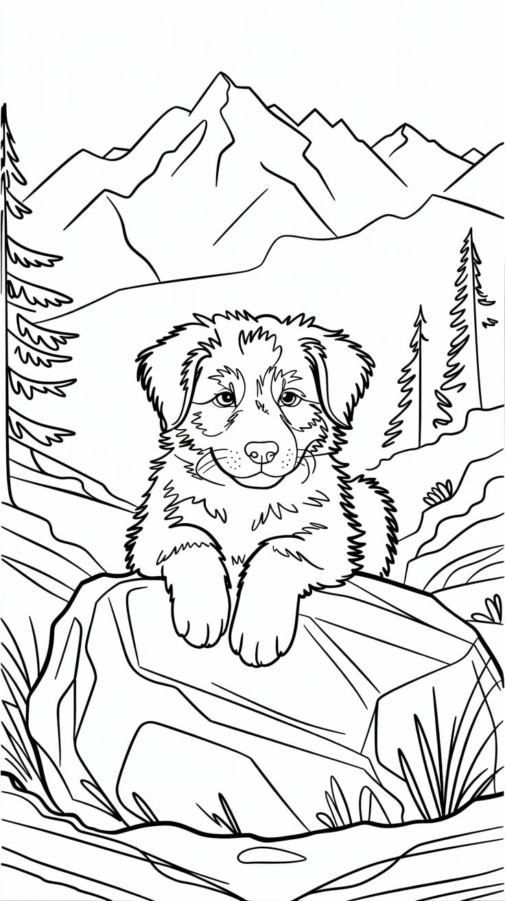 yavru köpek sulu boya