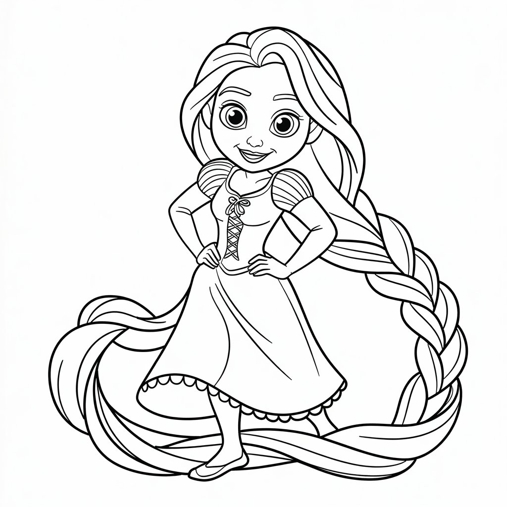 rapunzel boyama