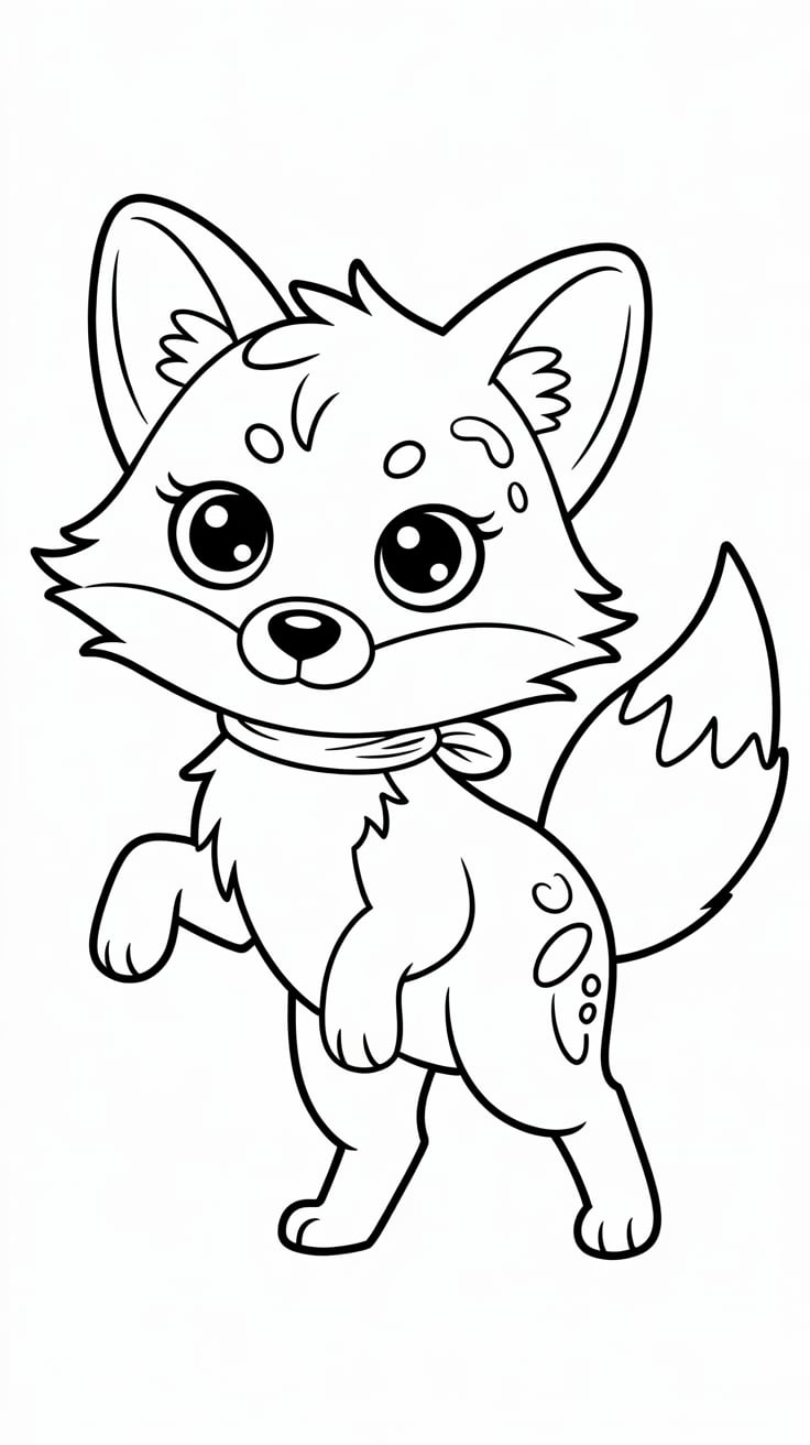 arkası dönük tilki boyama