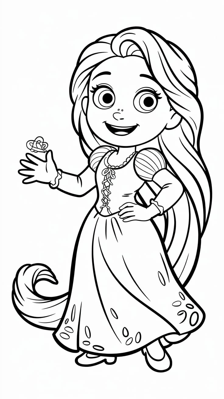 Rapunzel Boyama Sayfalari Images