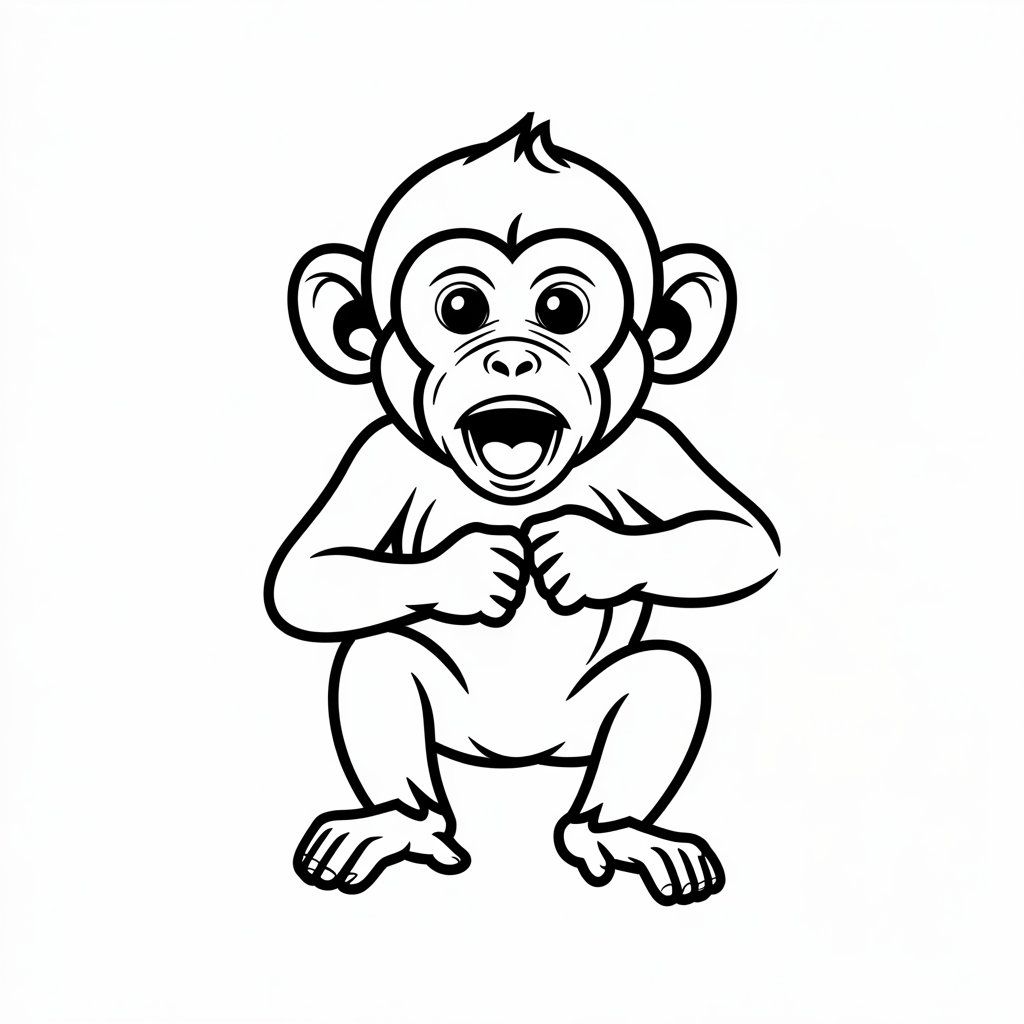 boyama maymun resmi
