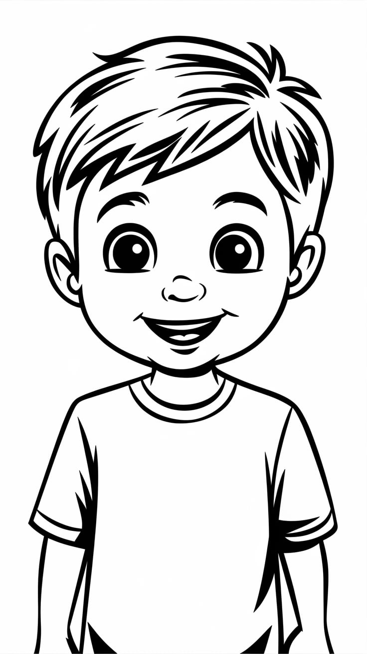 erkek çocuğu için boyama sayfası