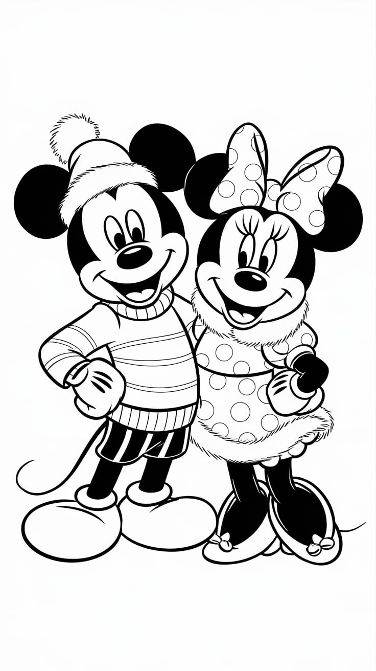 minnie mickey mouse boyama