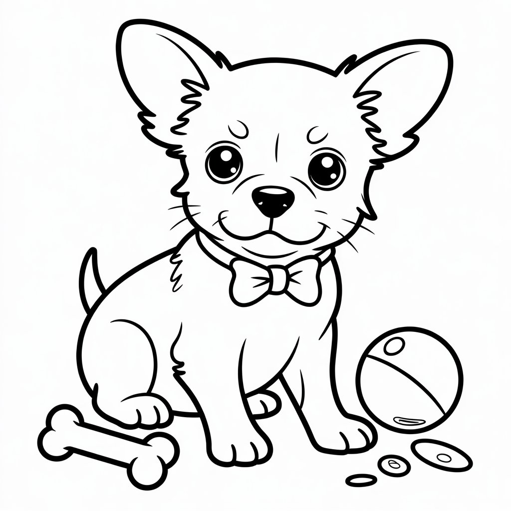 anne köpek ve yavruları boyama