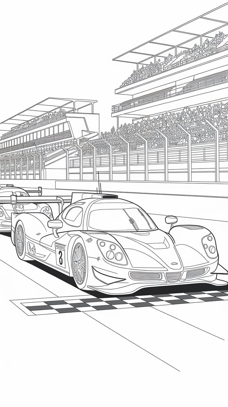 sevimli araba boyama resmi