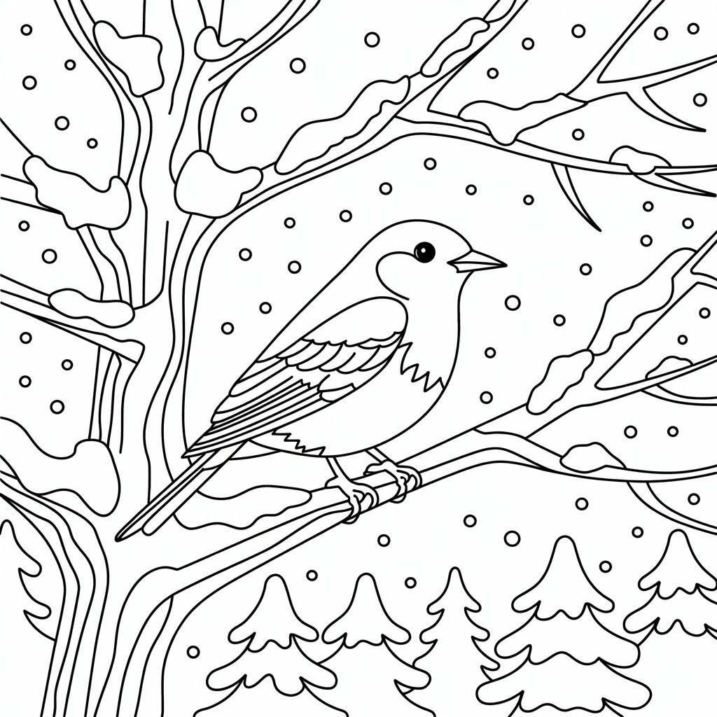 kuş boyama sayfası Sevimli