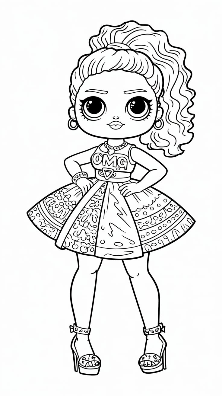 lol bebek prenses boyama