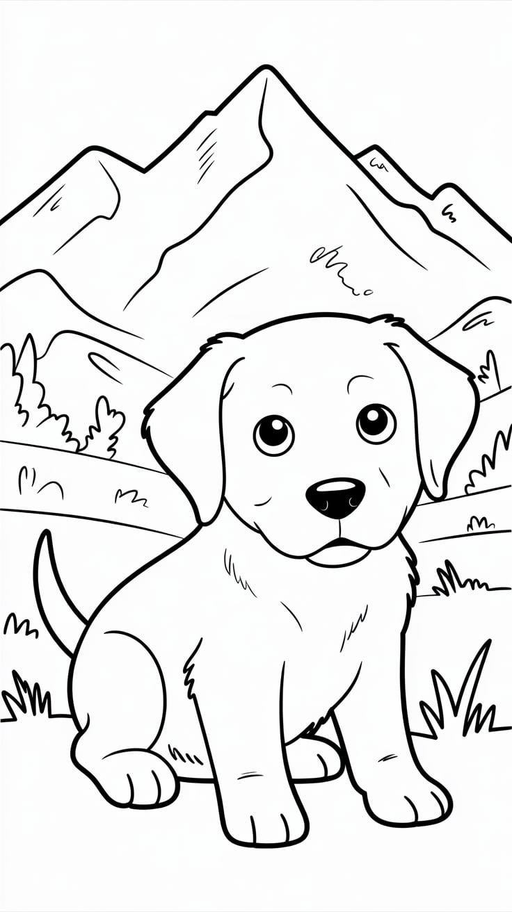 eğlenceli yavru köpek çizimi