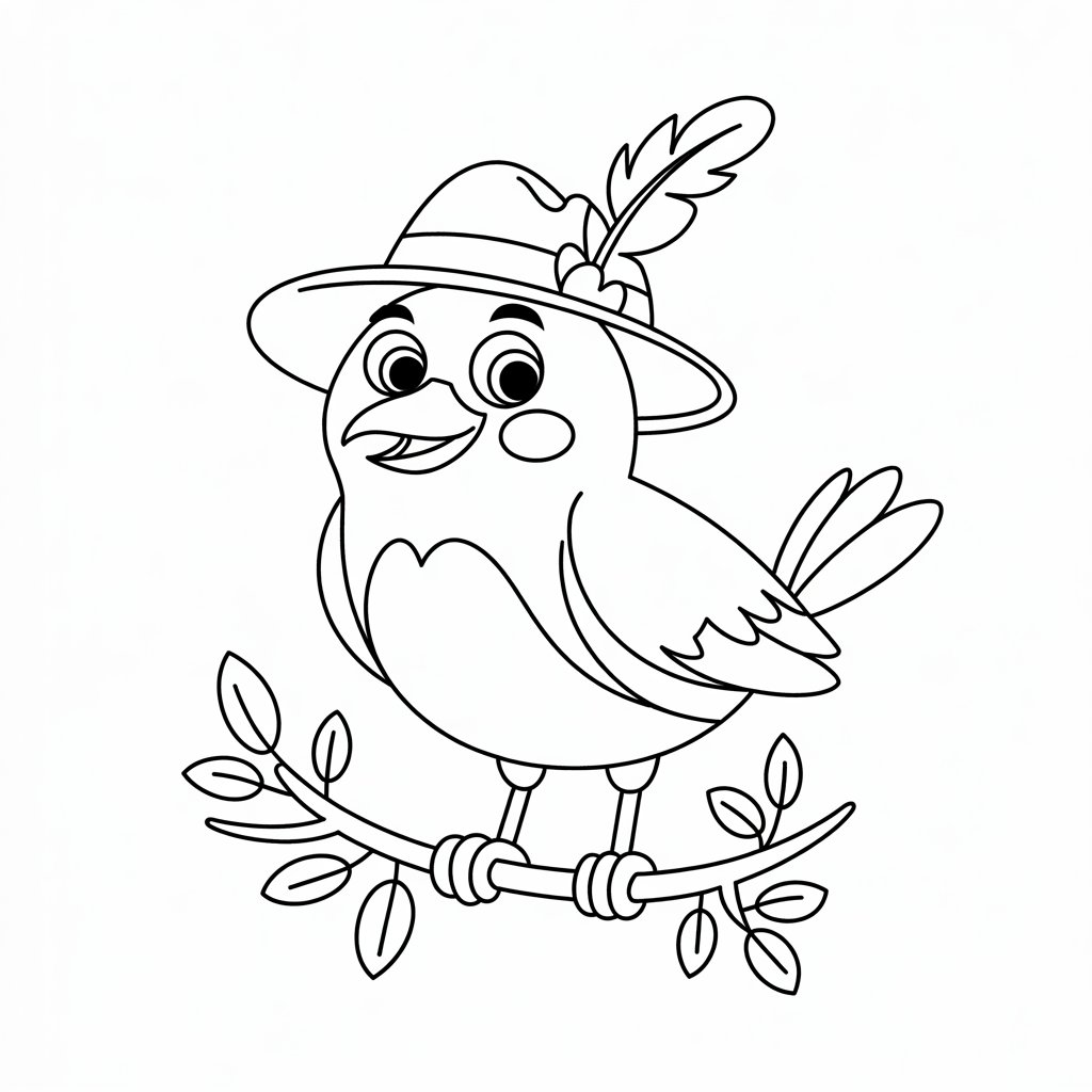 kuş resmi boyama sayfası Sevimli