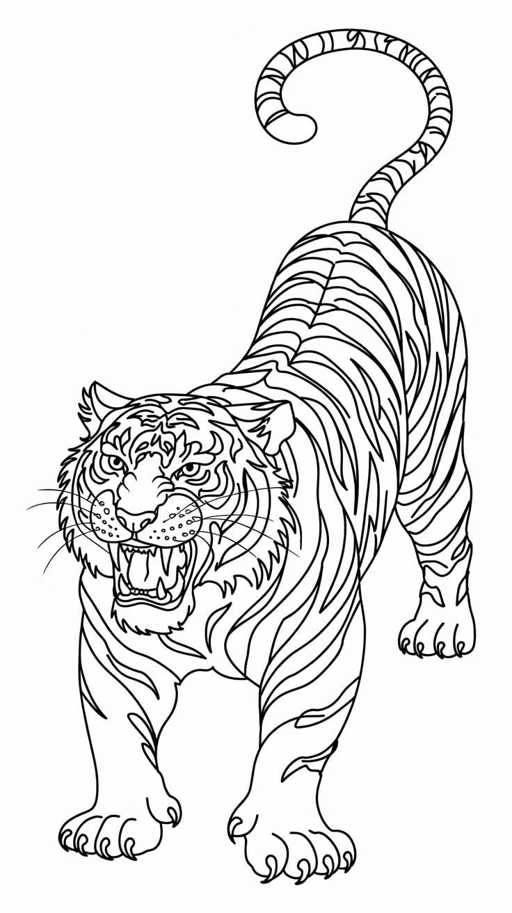 tijger tekening