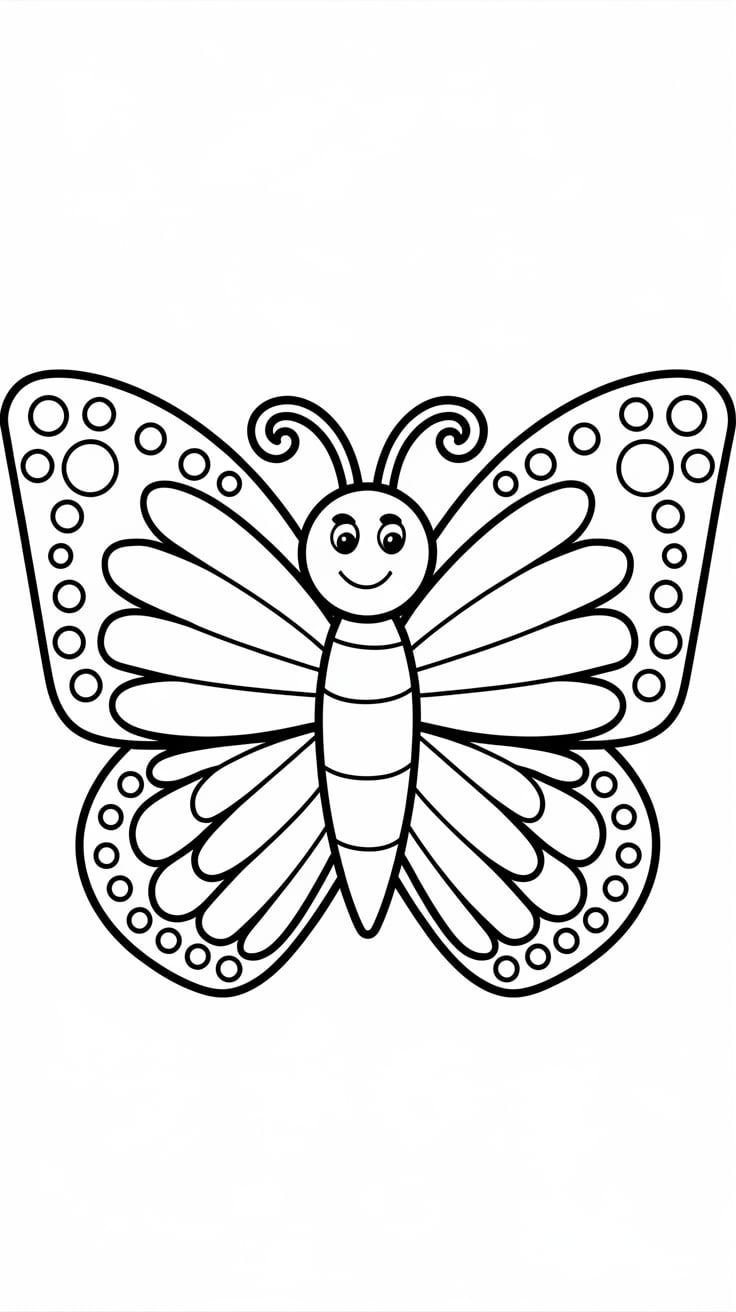 boyama kelebek Sevimli