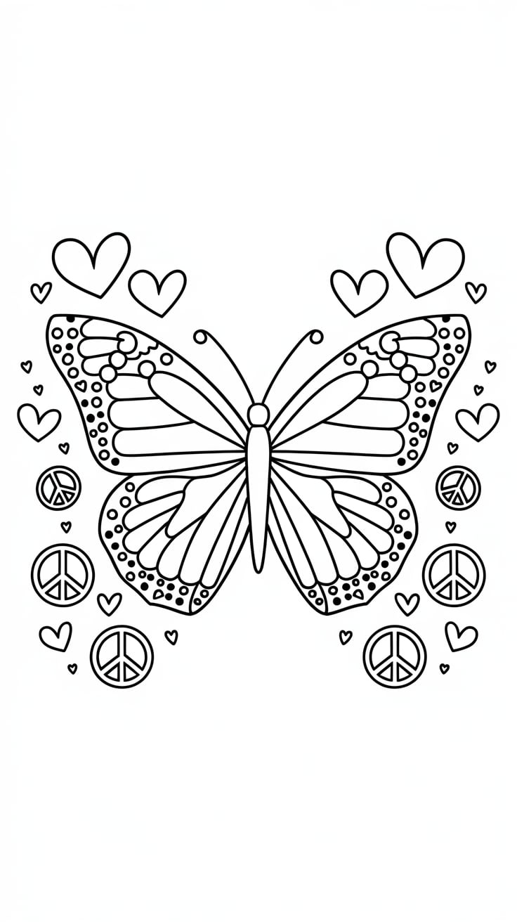 kelebek boyama sayfası Sevimli