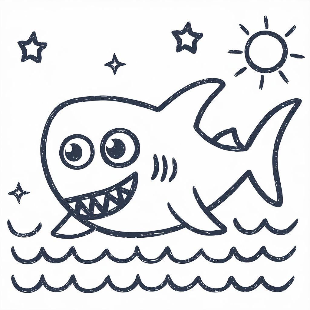 köpekbalığı resmi boyama