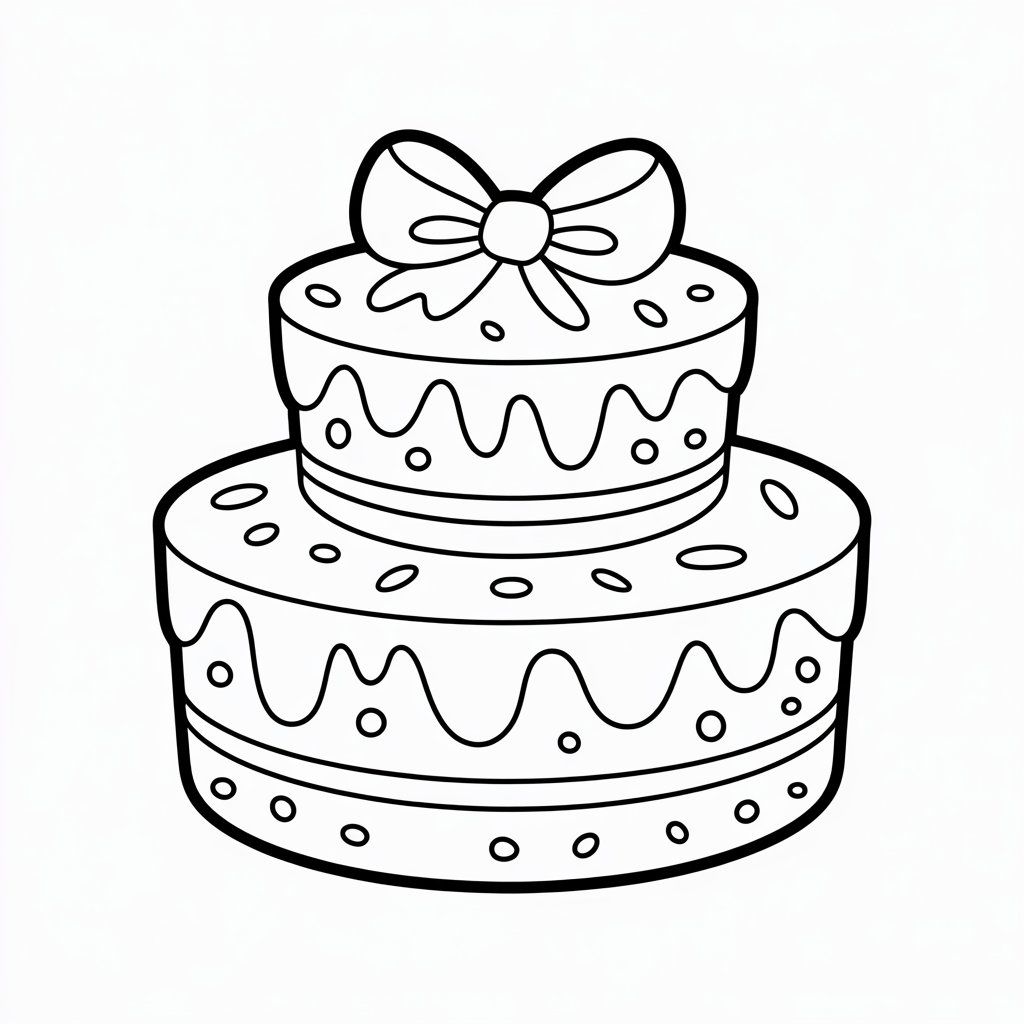 boyama sayfaları doğum günü pastası