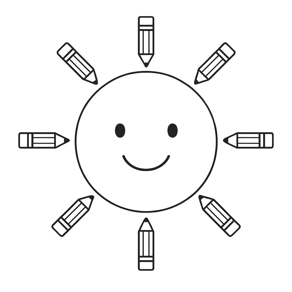 güneş resmi boyama